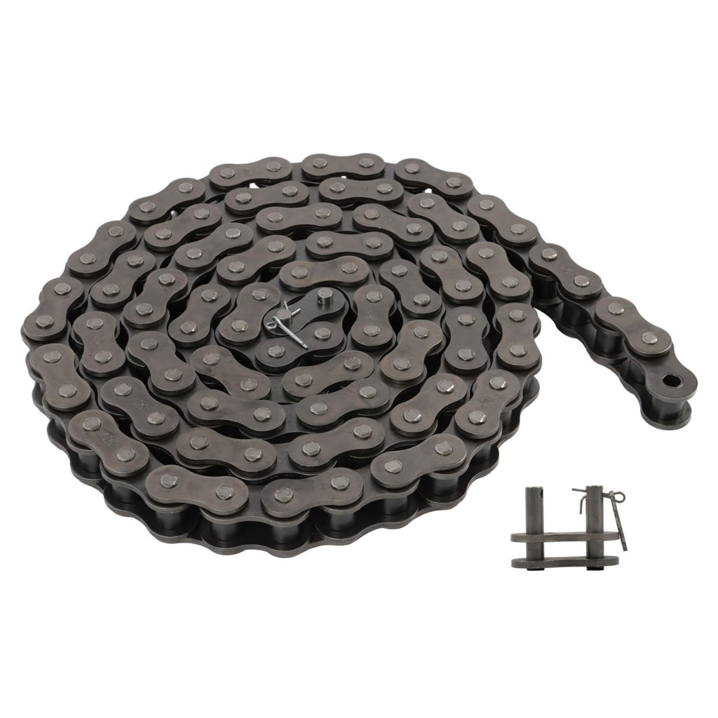 kimllier 100 Roller Chain 10 Feet, Carbon Steel, with 2 Connecting Links