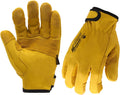 ANSI A9 Cut Resistant Leather Work Gloves, PM3401 Cut Proof Gloves, Reinforced Fingertips & Palm Cowhide Work Gloves