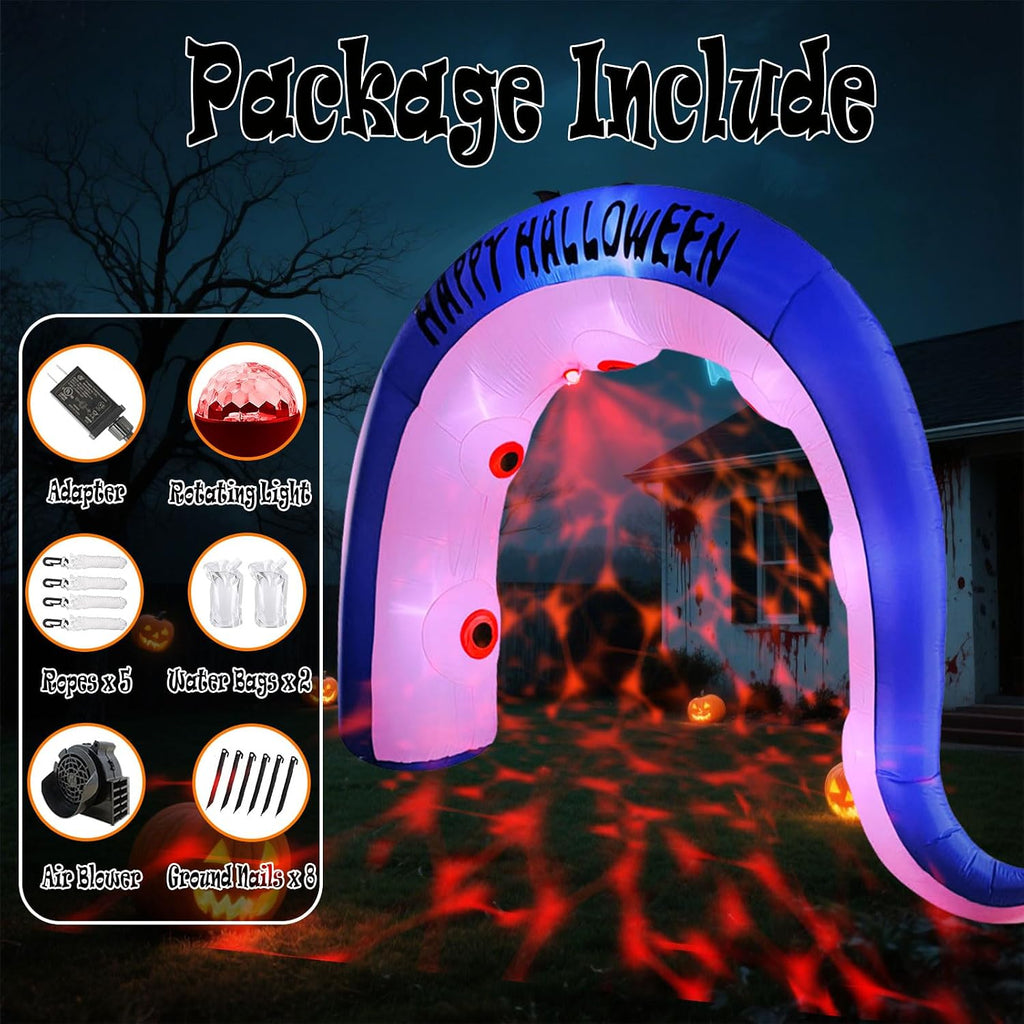 Giant 12FT Long Halloween Inflatables Octopus Arch Outdoor Decorations Blow up Yard Sea Monster Octopus Tenacle