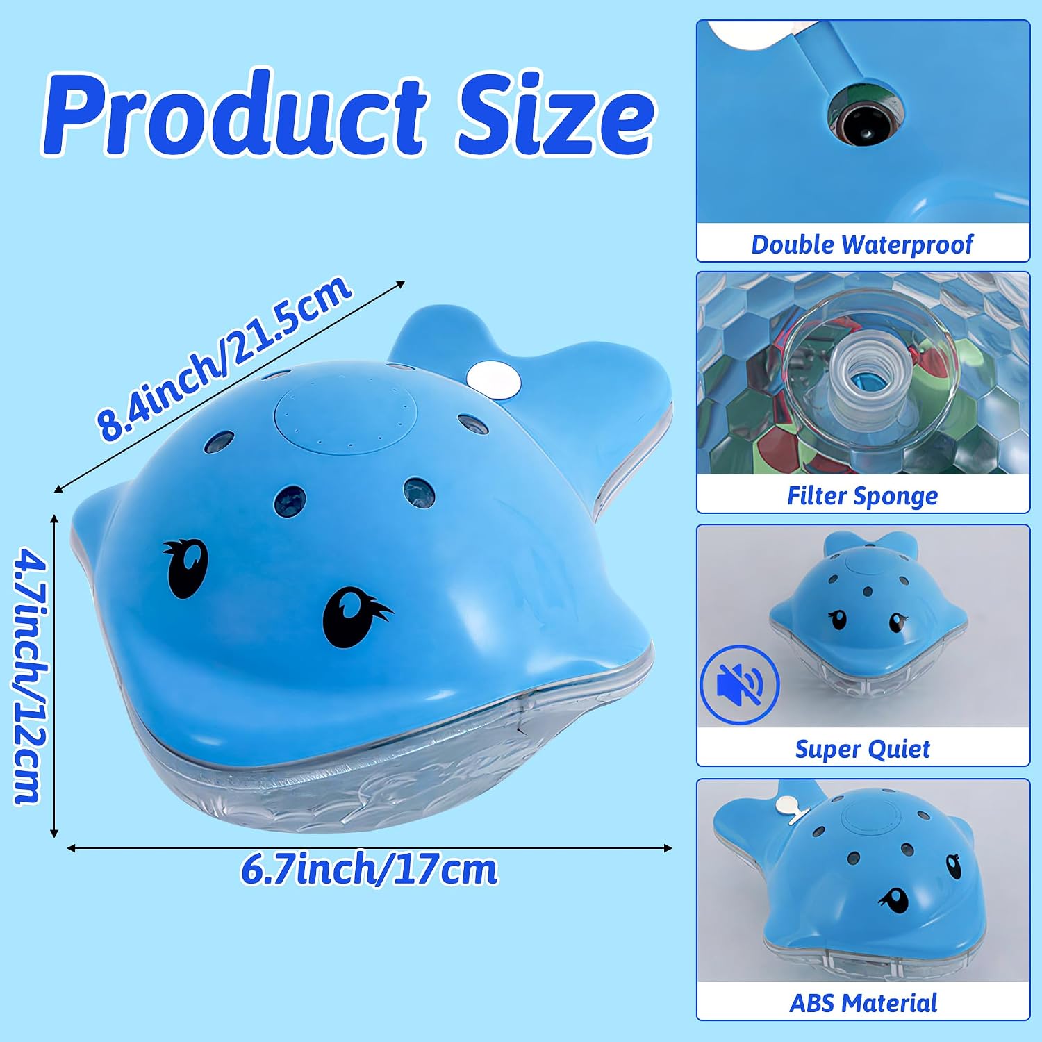 Floating Pool Fountain with Adjustable Colorful LED Light Show Waterfall Spray Timer Feature, Floating Light Party