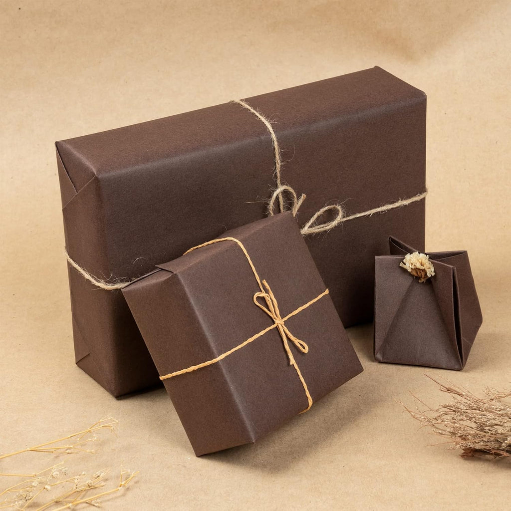 Chocolate Brown Kraft Paper Roll - 36 inches x 100 feet - Recyclable Paper Perfect for Wrapping, Craft, Packing