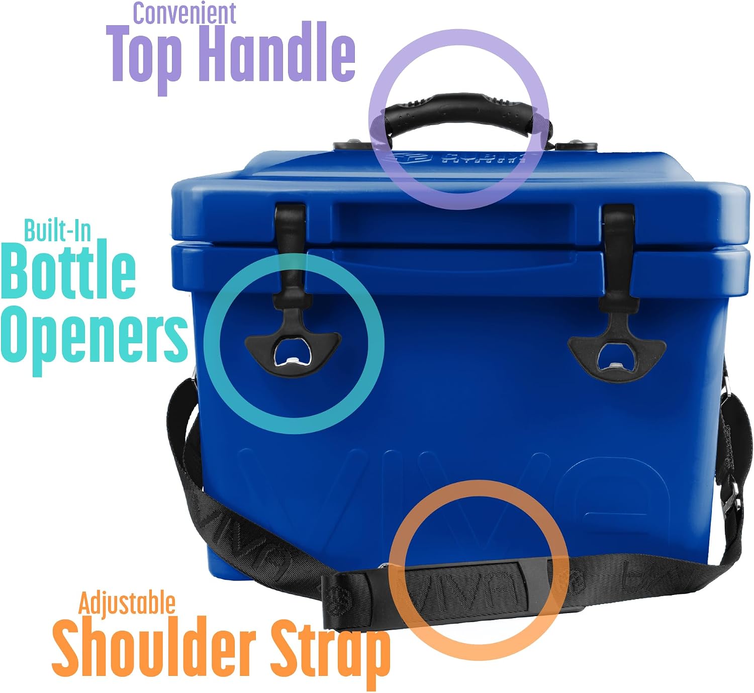 Viva 14QT Portable Hard Cooler – On‑The‑Go Personal Ice Chest for Everyday Use, Beach, Sports, Camping & Picnics