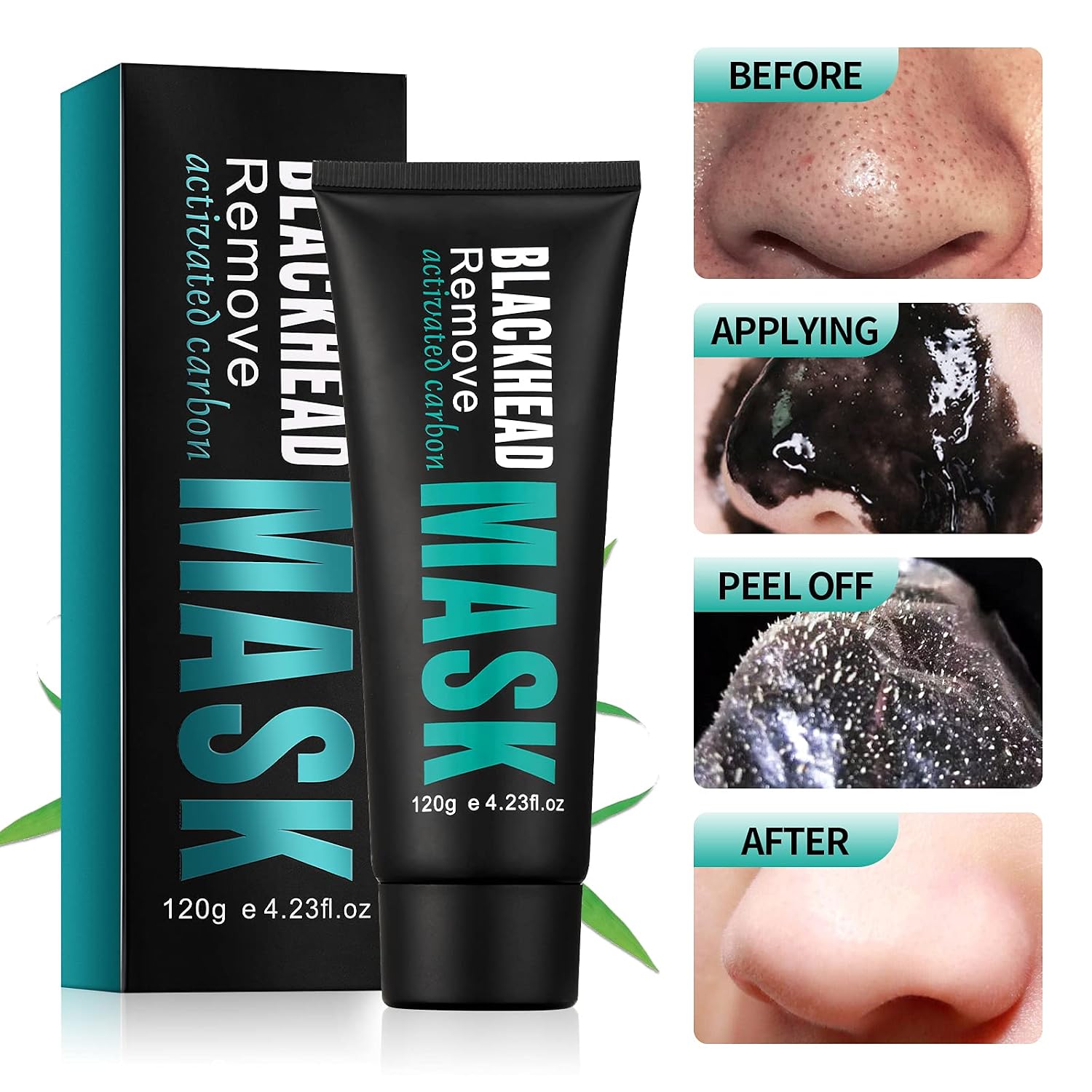 Peel Off Face Mask Blackhead Whiteheads Remover Masks Activated Charcoal Black Mask Purifying Peeling Facial Mask for