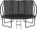 Trampoline 12FT 14FT Enclosure Net Outdoor Jump for Kids and Adults Round ASTM Approved Heavy-Duty Bounce Mat with