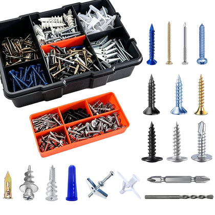 616PCS Drywall Anchors and Screws Assortment Kit