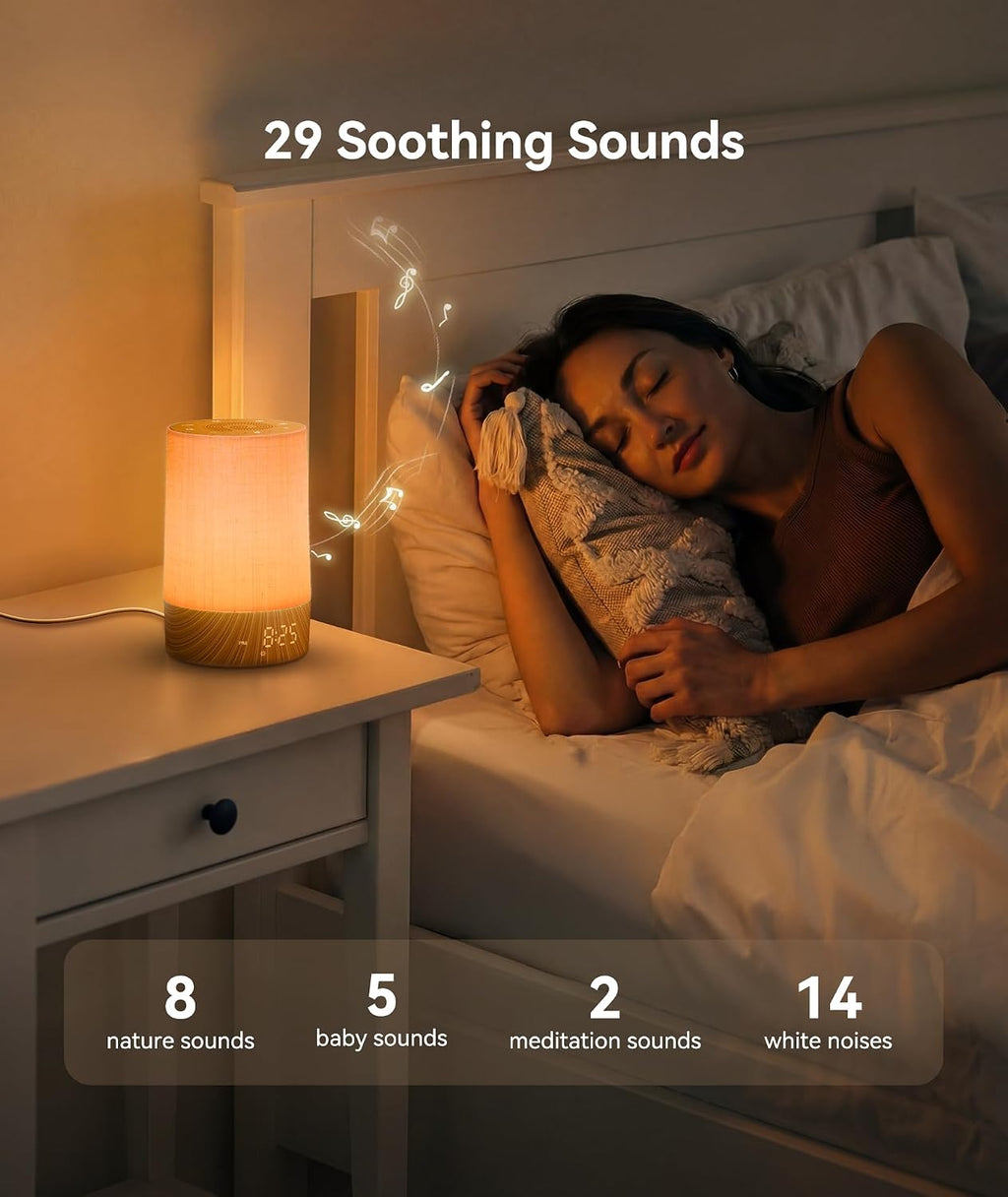 Sunrise Alarm Clock, Sound Machine with Alarm Clock &Wake Up Light | Dimmable Night Light, 29 Soothing Sounds, Sound