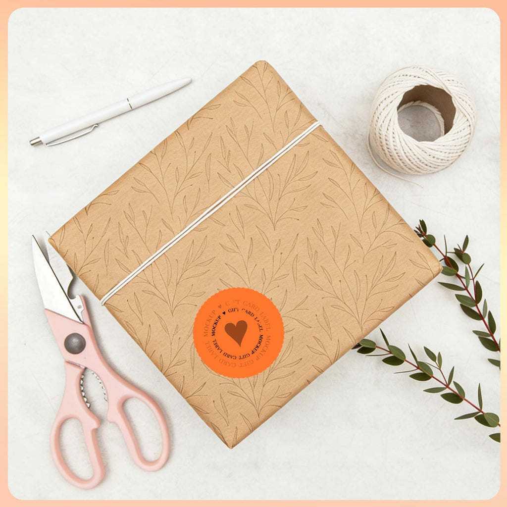 500 Labels/Roll 2.25" Orange Round Thermal Labels, Waterproof Circle Blank Thermal Sticker Compatible with Direct