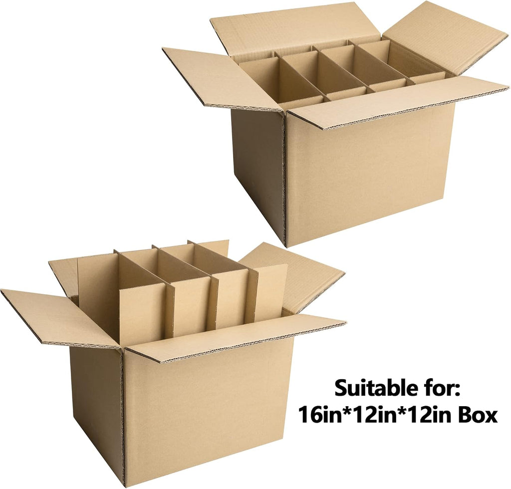 4 Sets Dish Packing Kit,Glass Dividers for Moving Boxes,Kitchen Dish Pack Kit with 30 pcs Foam Pouches Fits in