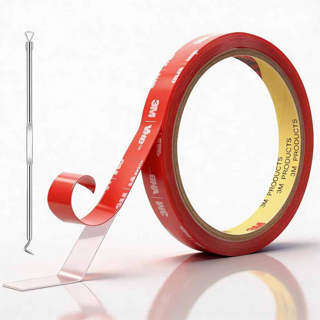 3M Clear Double Sided Tape Heavy Duty Made of VHB 4905 1/2 inch x 10 ft Ultra Thin Strong Adhesive for Electronics