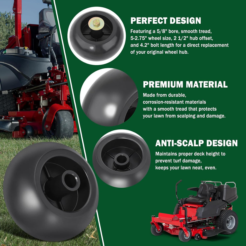 CheeMuii 4Pack Lawn Mower Deck Wheels Kit for 022-5234-98 103-4051 103-7263