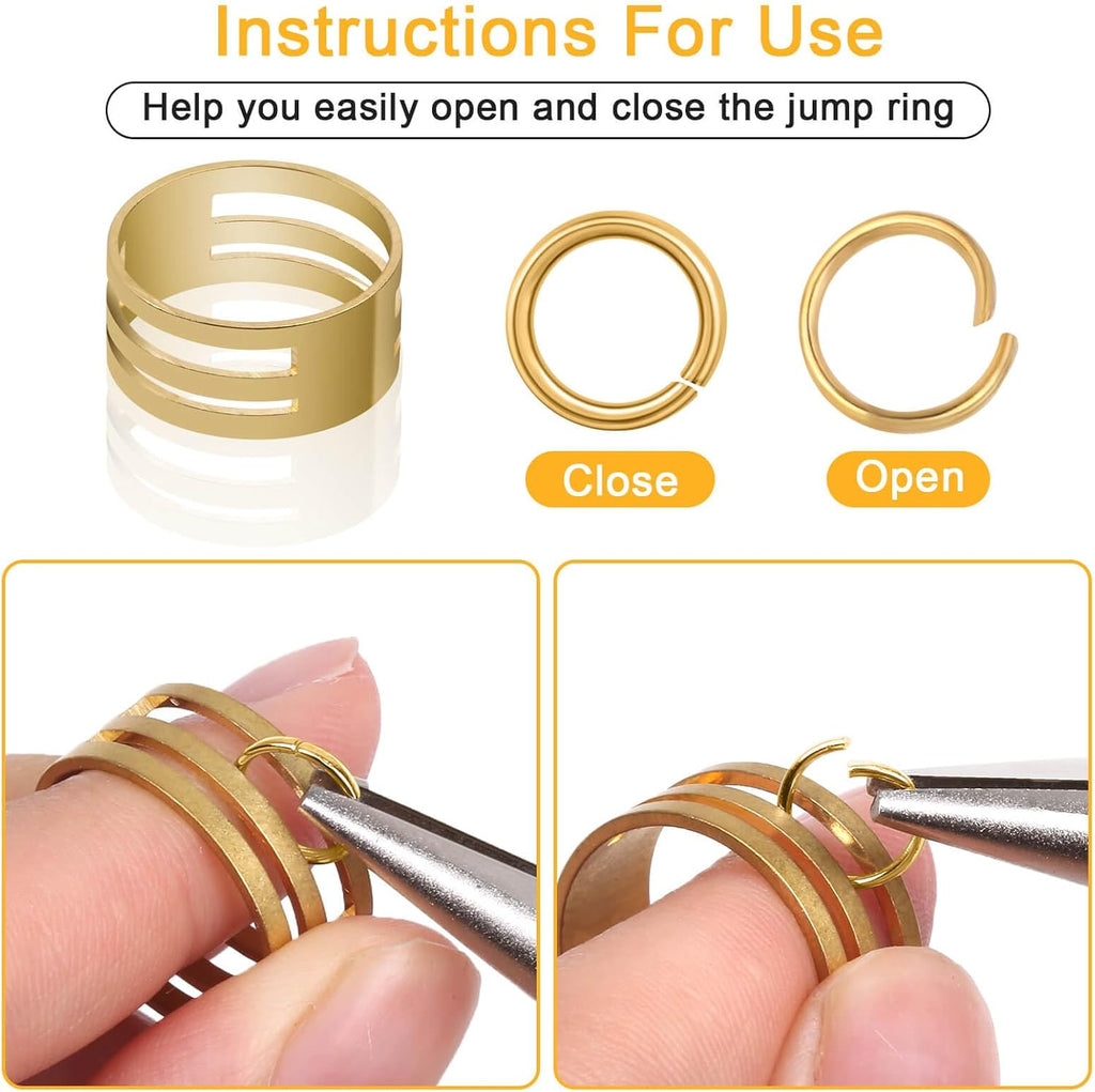 Jump Rings for Jewelry Making Supplies and Necklace Repair with Jump Ring Pliers and Open Jump Ring(1200Pcs Silver