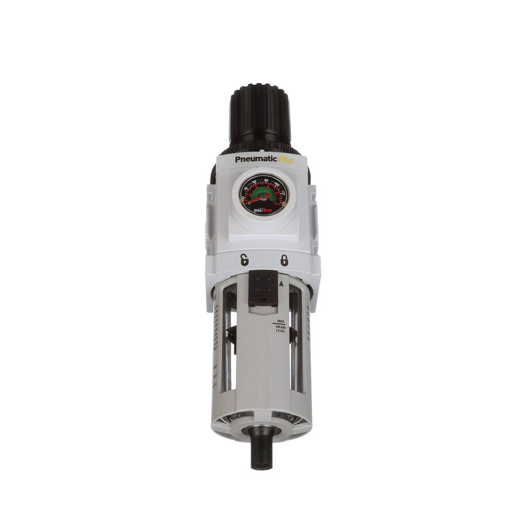 PneumaticPlus PPP3-N02BG Air Filter Regulator Combo 1/4" NPT, 5 Micron