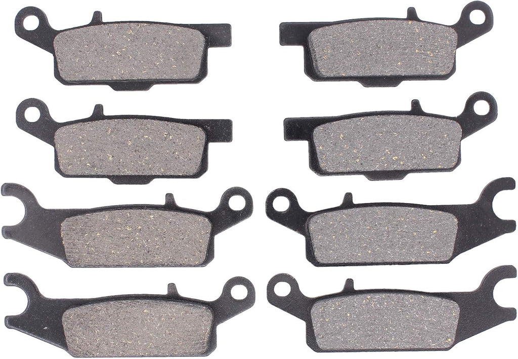 Front and Rear Brake Pads for Grizzly 550 2009-2014, Grizzly 700 2007-2020