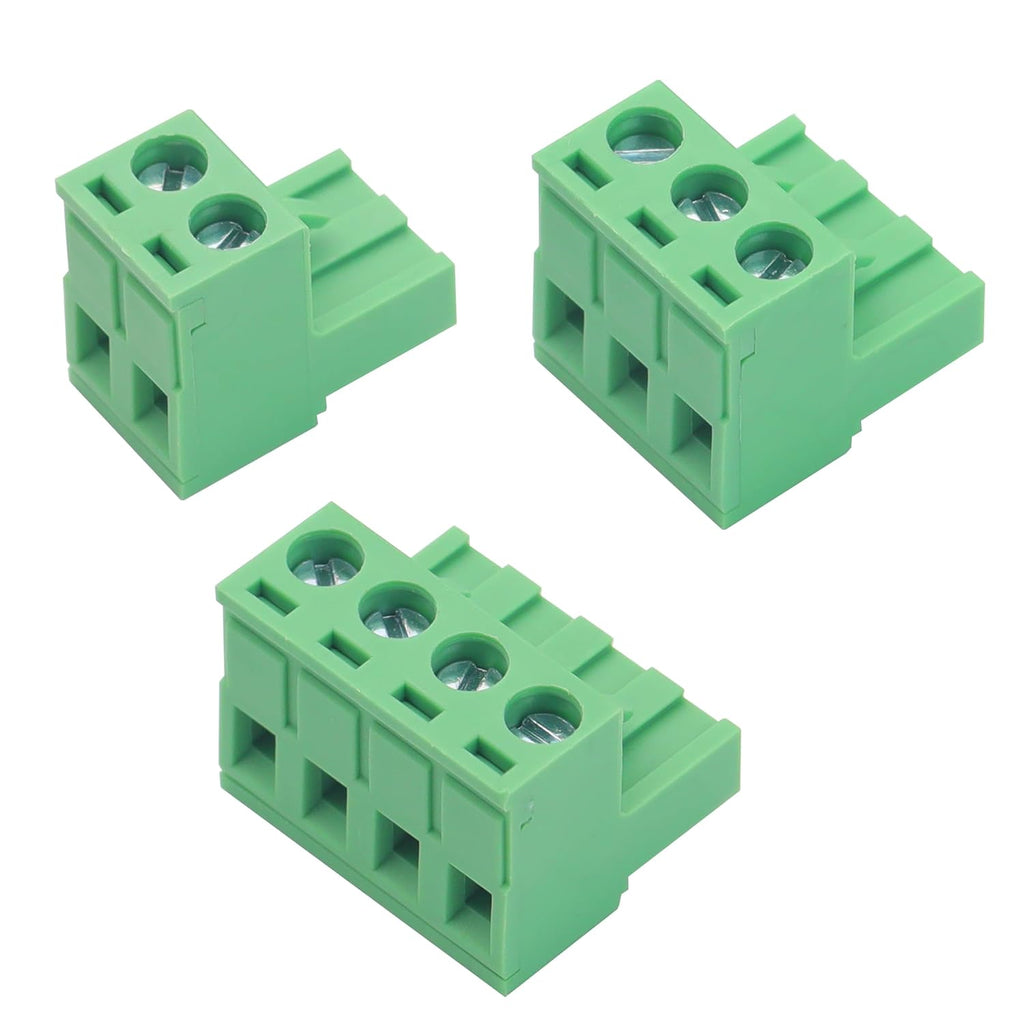 60Pcs 5.08mm Pluggable Screw Terminal Block 2P 3P 4P 300V 10A