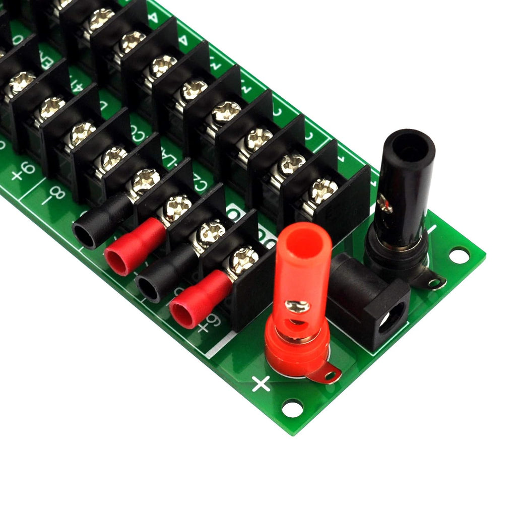 20Amp 2x10 Position Barrier Terminal Block Distribution Module for AC DC