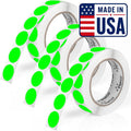 Neon Green Perforated Round Circle Dot Sticker 1-Inch Labels — 3 Rolls, 3,000 Stickers - in Stock, Approved &