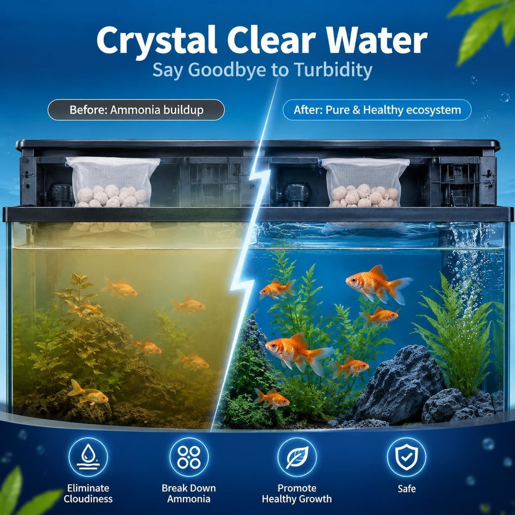 30oz Ceramic Bio Balls - Aquarium Filter Media with 4 Mesh Bags
