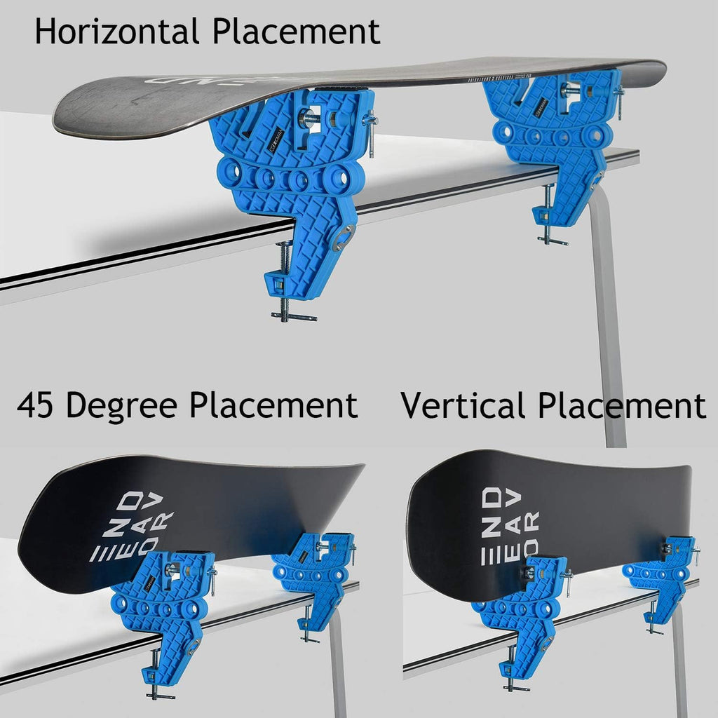 Ski Snowboard Vise for Tuning,Waxing and Repair,Set of Non-Slip Vice Grips with Horizontal and Vertical and Tilt
