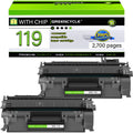 119 Black Toner Cartridge Compatible for Canon imageCLASS MF414dw, 2 Pack