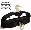 30 Packs Stackable Velvet Hangers, Non Slip Clothes Hangers, Short Neck Space Saving Slim Design, Heavy Duty with