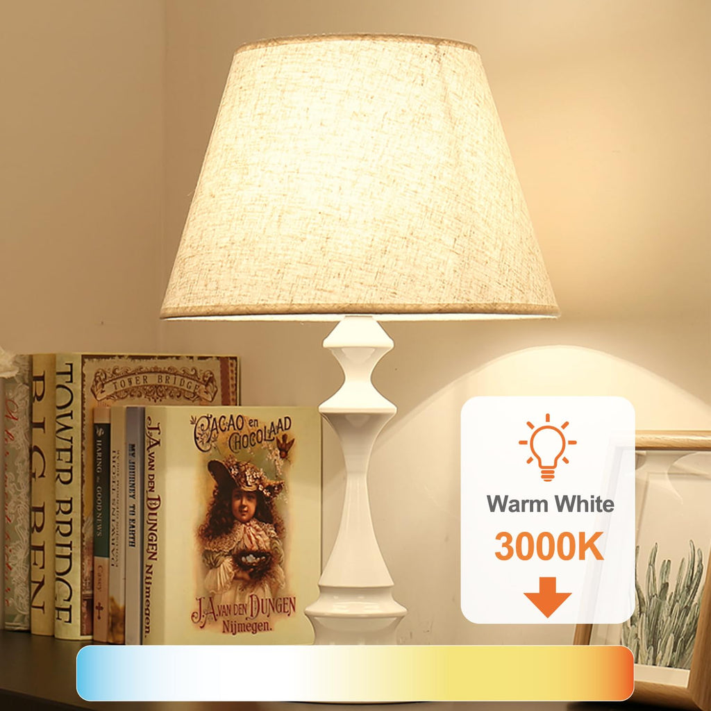 24 Pack A19 LED Light Bulbs Warm White 3000K, 60 Watt Equivalent