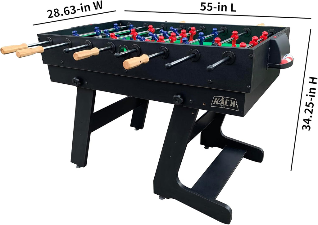 Quatro 55" 4-in-1 Foldable Multi Game Table | Foosball, Billiards/Pool, Push Hockey & Ping Pong