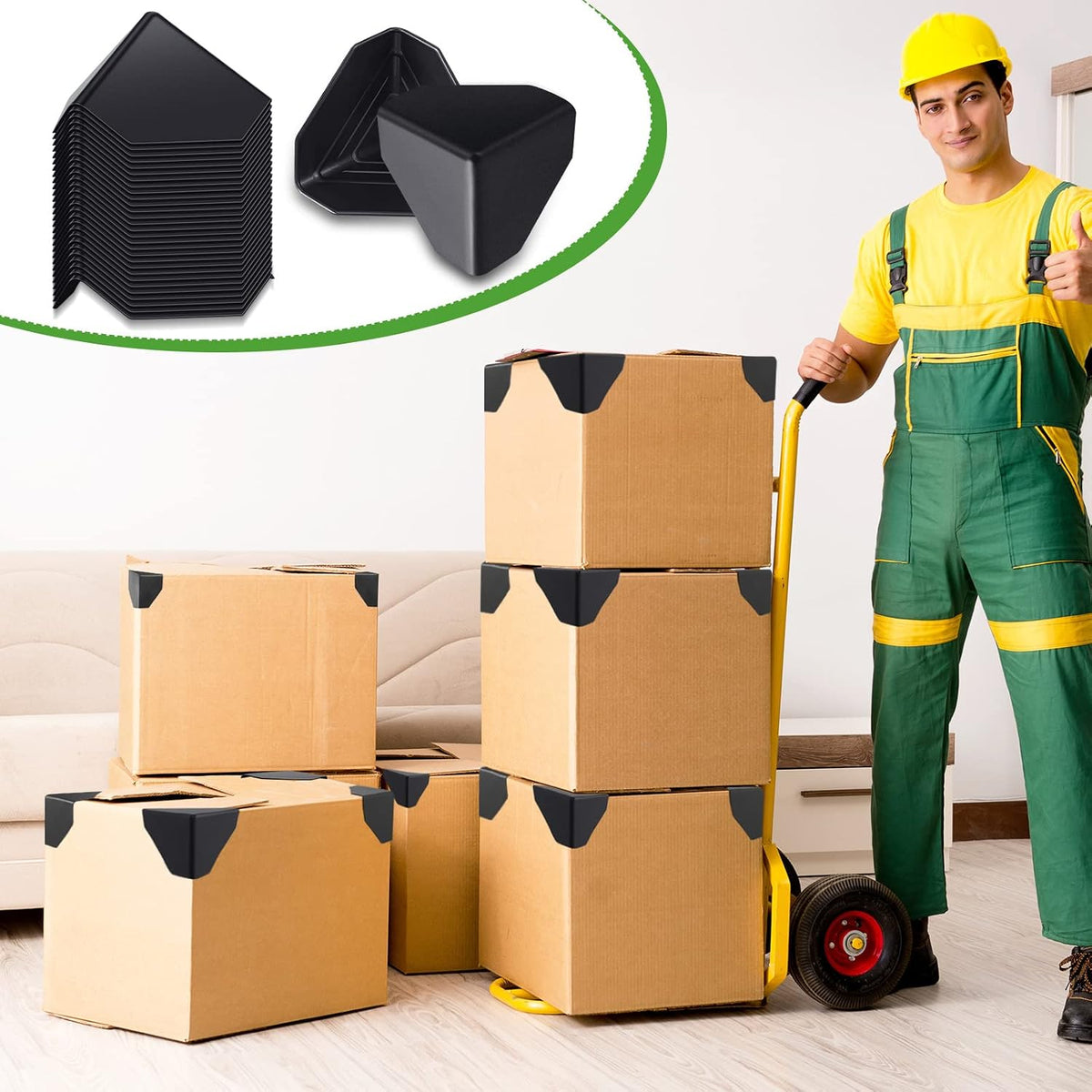 200 Pcs Shipping Box Corner Protectors Plastic Cardboard Corner Protectors Packaging Edge Guards Heavy Duty Express