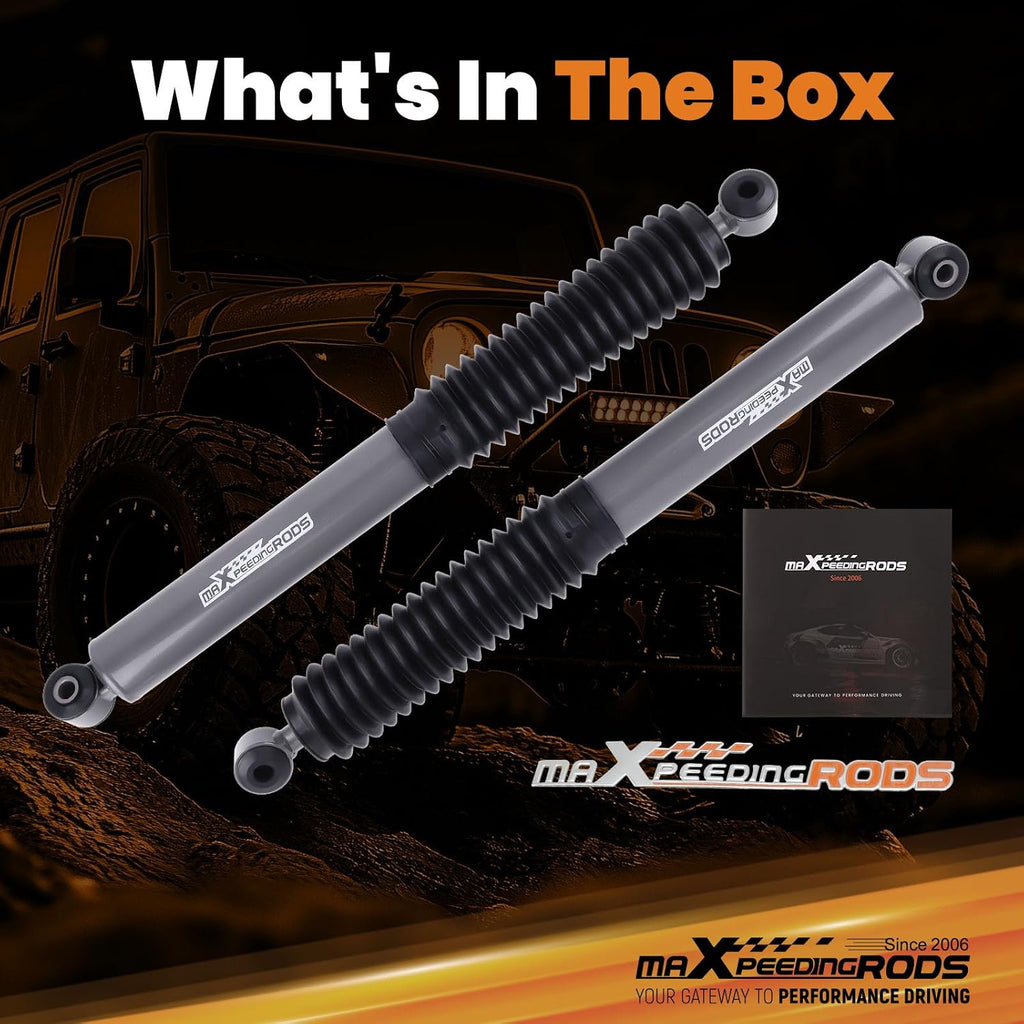 maXpeedingrods 2-5" Rear Shocks for Jeep Wrangler YJ 4WD 1987-1995