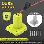 Kzreect 2 Pack for Power Wheel Adapter Compatible with Ryobi 18V Battery