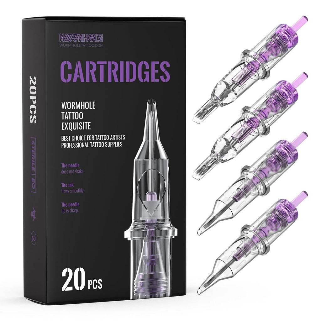 Cartridge Needles, 20pcs Mixed Sizes 3RL 5RL 5RM 7RM