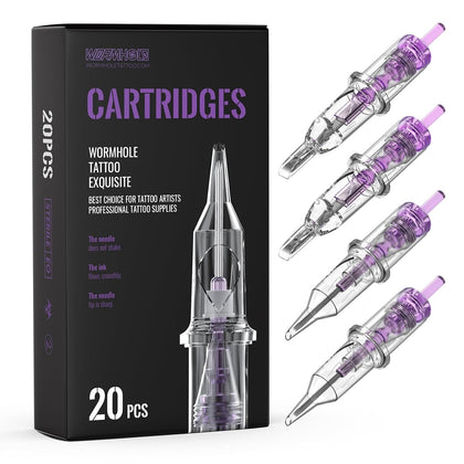 Cartridge Needles, 20pcs Mixed Sizes 3RL 5RL 5RM 7RM