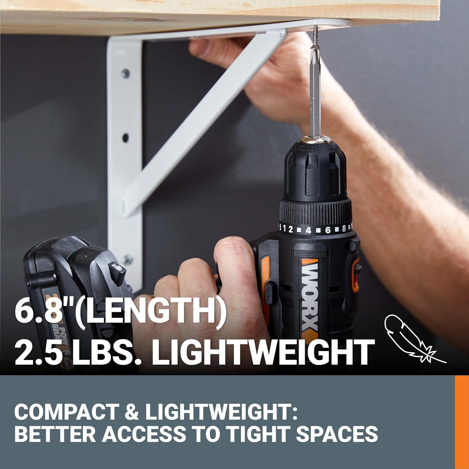 20V Cordless Drill Driver, 84pc Accessory Kit, Variable 2-Speed, 265 In-Lbs Torque, 20+1 Clutch, Lightweight