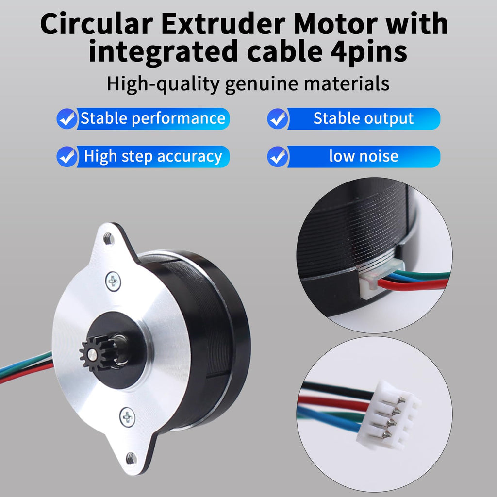FYSETC K1 Max Extruder Motor - Original 36mm Pancake Stepper Motor Replacement: 1.8 Degree 12 Tooth Gear Circular Stepping for K1 Hotend Direct Drive Extrusion Kit 3D Printer Parts