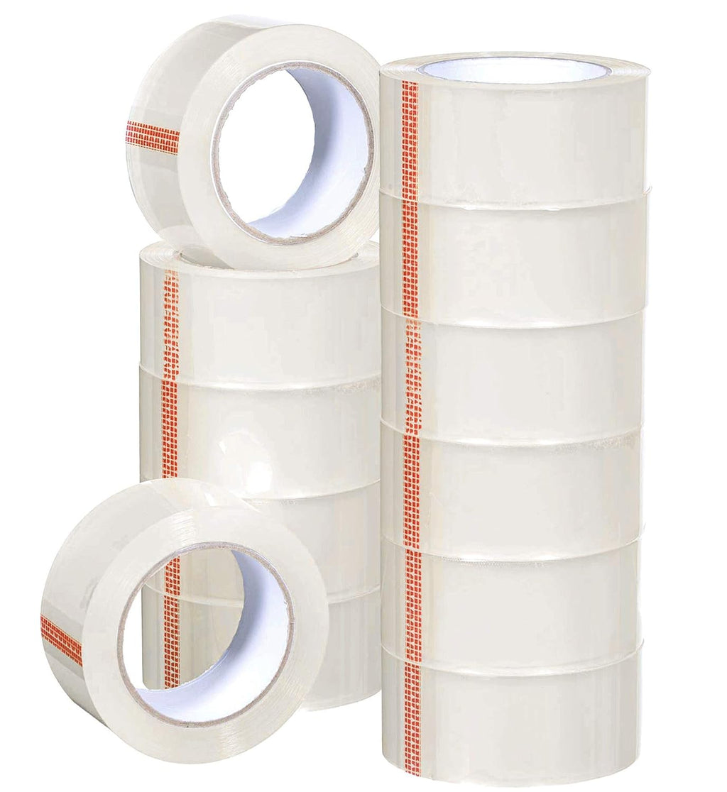 Heavy Duty Clear Packing Tape 2.8 mil, 1.88 x 180 Feet (60 Yards)- Big 12 Rolls (720 Yards) of
