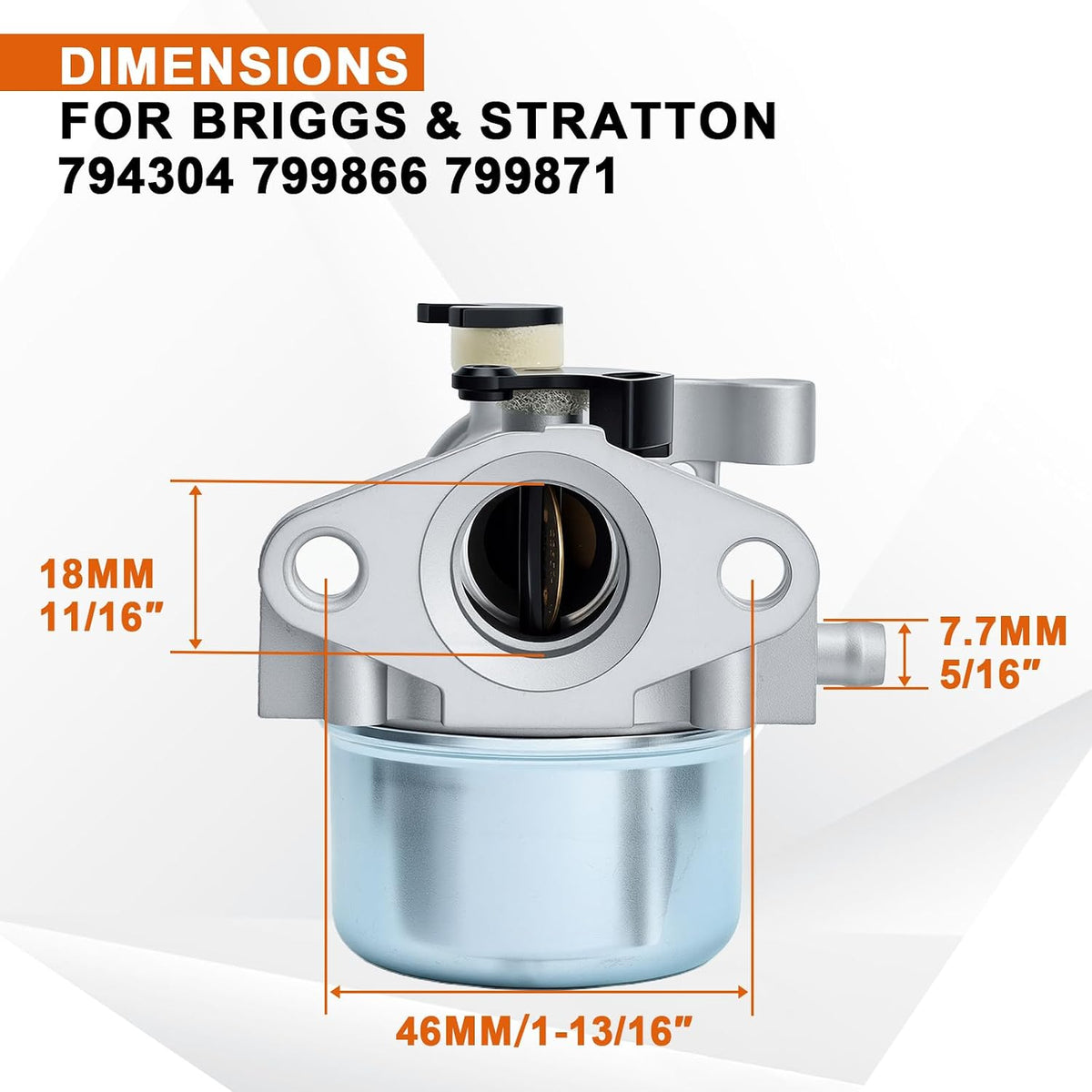Savior 794304 799866 Carburetor for Briggss & Stratton Lawnmower Auto-Choke