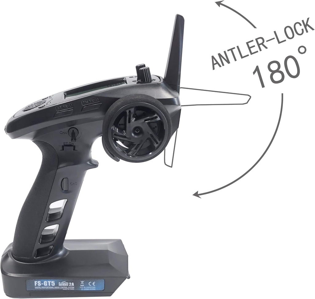 FS-GT5 6CH Transmitter and FS-BS6 Receiver for RC Cars Boats Flysky | Gyro Receiver 6 Channels 2.4GHz AFHDS2A Radio