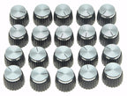 Dopro 20pcs Guitar AMP Amplifier Push on fit Knobs Black w/Silver Cap for Marshall Amplifier