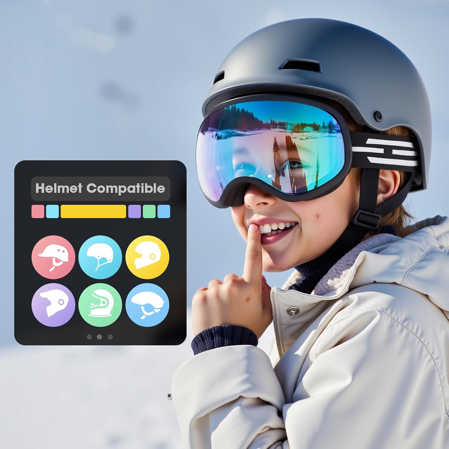 Kids Ski Goggle, Snow Ski Goggles for Kids Youth Teens Boys and Girls from 5-14