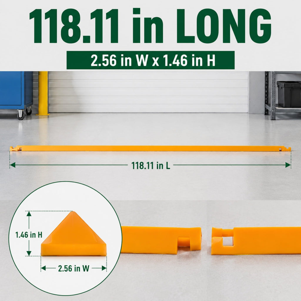 Pooker Polyurethane Spill Barrier Dike, 2.56" W x 118.11" L x 1.46" H
