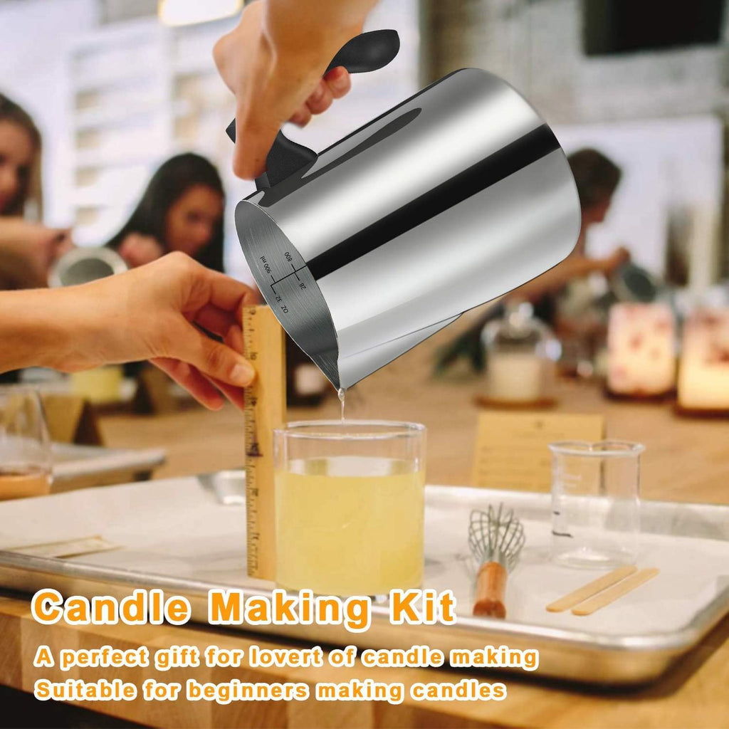 Candle Making Kit - 32oz Pouring Pot, 16oz Soy Wax Candle Making | Candle Making Kit for Home Decor&Gift,Contains soy