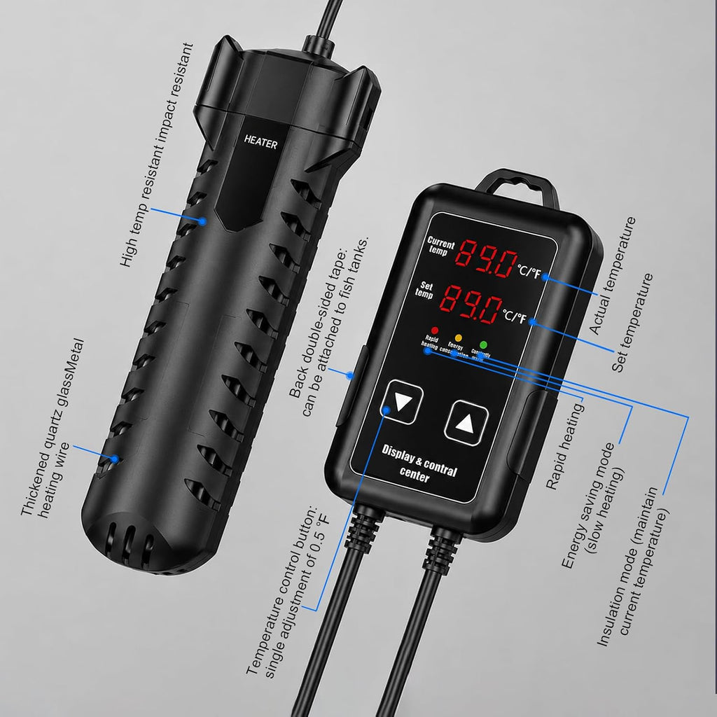 300W Aquarium Heater, Fish Tank Heater, Submersible Heater For Fish Tank