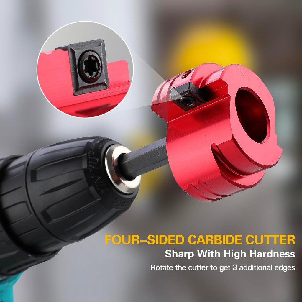 PVC Pipe Reamer Kit, 8 Piece Fitting Saver, 1/2 to 4 Inch