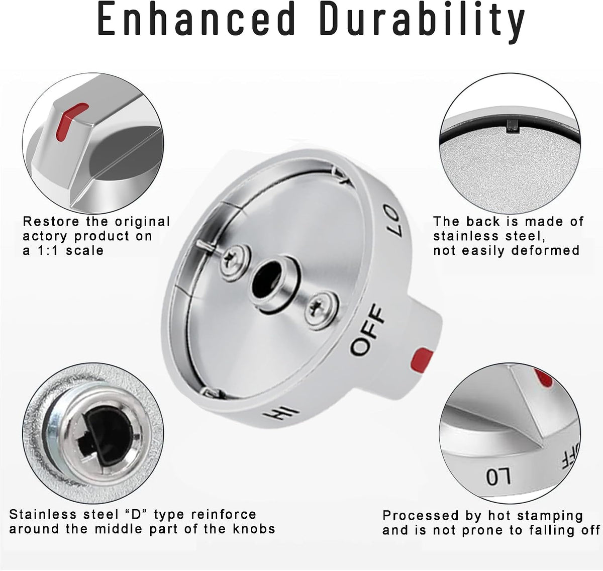 DG94-03950 Stove Knobs for Samsung Gas & Electric Range Stoves/Ovens,5 Pack