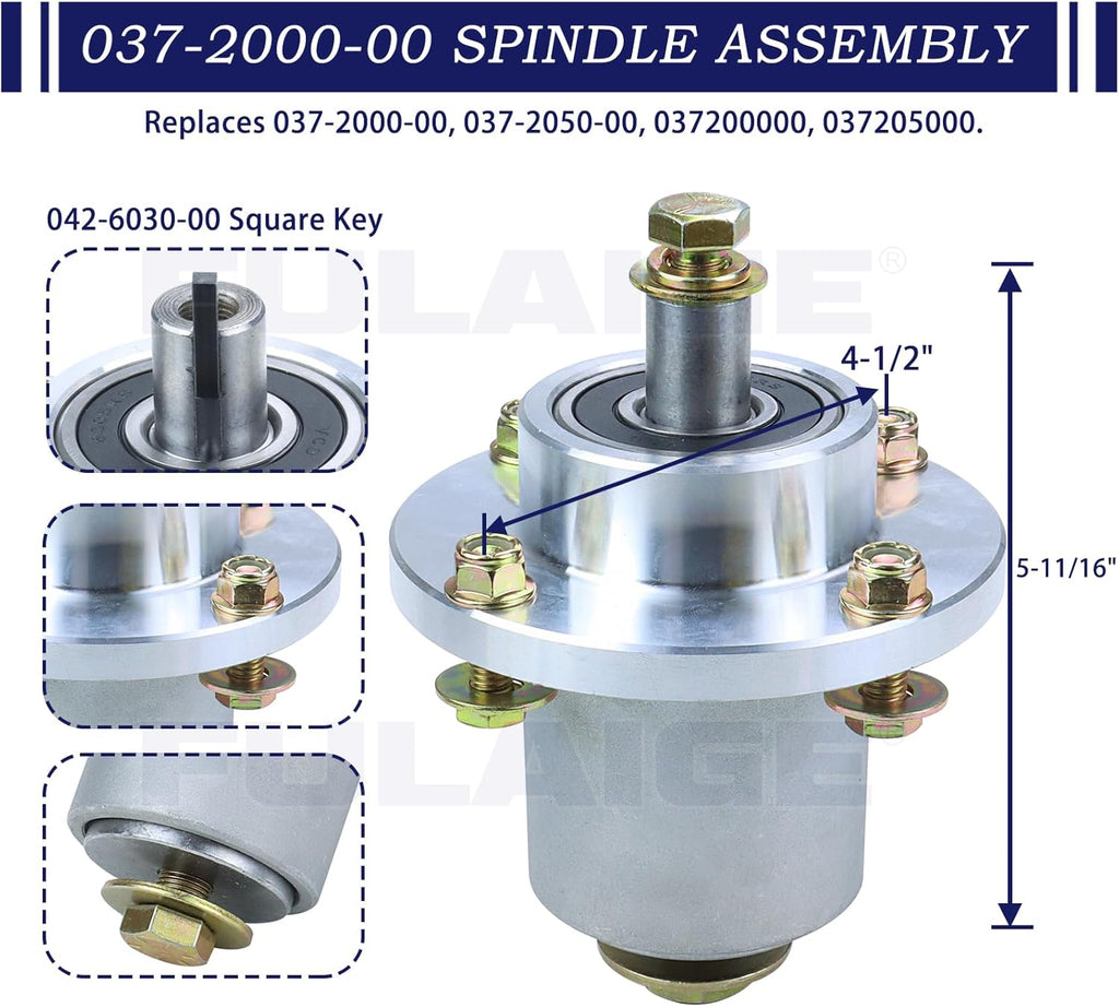 037-2000-00 Spindle Assembly for Bad Boy MZ Magnum 54 Inch Spindle | for Bad Boy ZT Avenger 54" Deck Mower Replaces