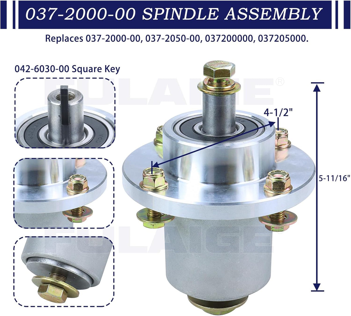037-2000-00 Spindle Assembly for Bad Boy MZ Magnum 54 Inch Spindle | for Bad Boy ZT Avenger 54" Deck Mower Replaces