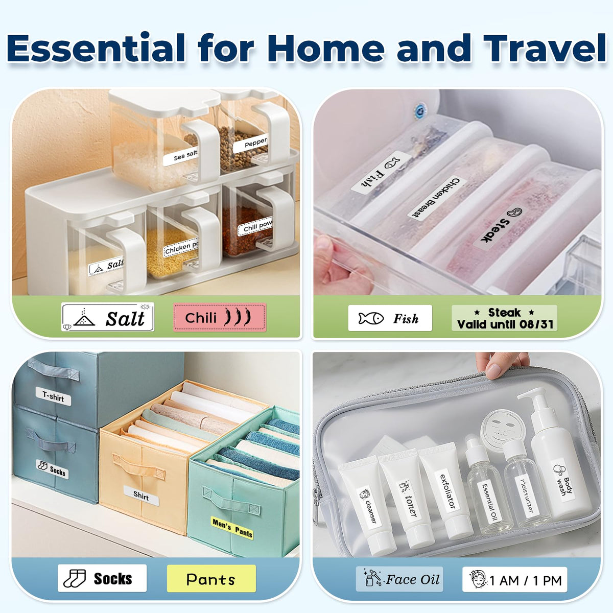 P0 Label Maker, Thermal Machine Sticker Label Printer, Label Maker Waterproof Labels, Multiple Templates, Portable