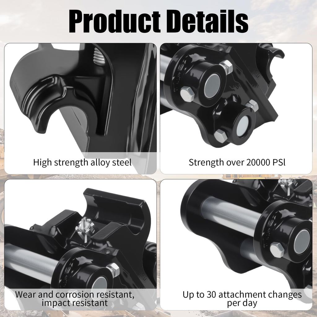 Quick Coupler for 0.8-3 Ton Mini Excavators, Mechanical Quick Hitch