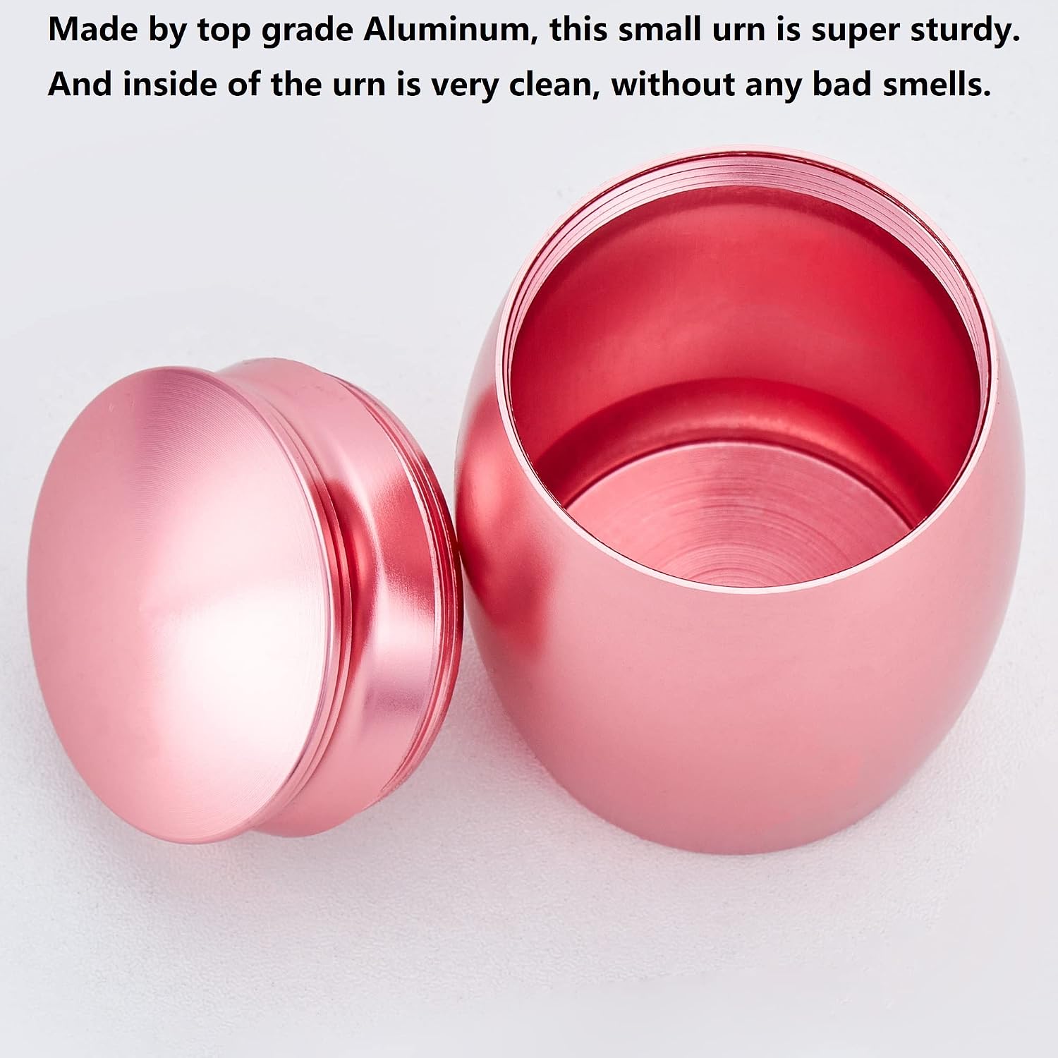 Pink Small Urns for Dog Ashes, Pet Memorial Gift for Loss of Cat