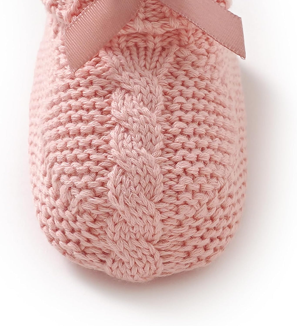 Baby Booties Newborn 100% Cotton Cozy Knit First Shoes