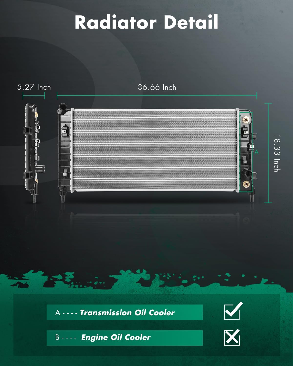 SCITOO Radiator for Car compatible with Buick for Chevrolet